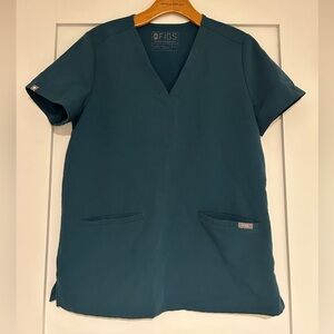 SOLD Dark Turquoise Casma Scrub Top